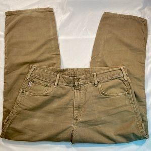 Carhartt Loose Fit Brown Dungaree's Preloved Condition Size 38x30